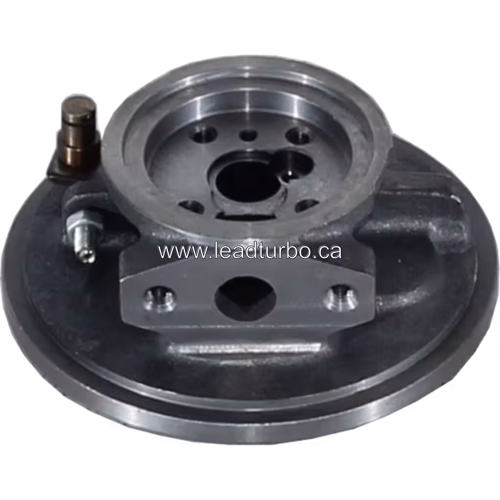 Korpus łożiskowy turbosprężarki 709836-0004S BH (GTA1749MV) bottom 45 degree view