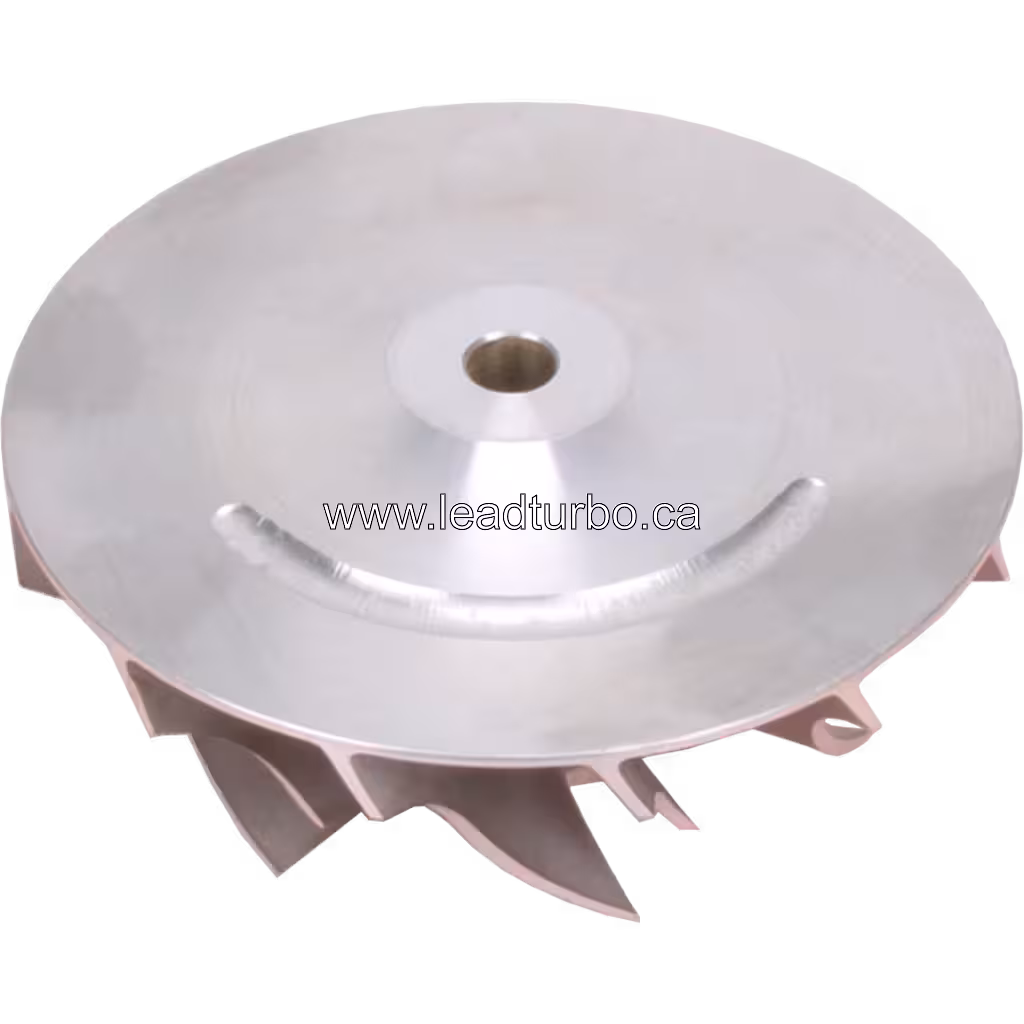 Detalhe da roda compressora de turbo CAT reposição