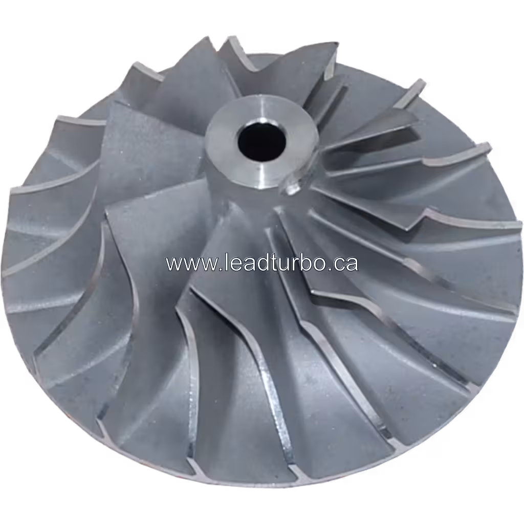 Roue de compresseur 408105-0166 CW pour Turbo TO4B87 John Deere 6466 45 degree view