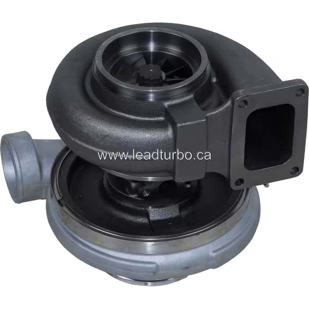 Turbosprężarka 3594134 HX80 zamiennik do Cummins K19-G4 bottom 45 degree view
