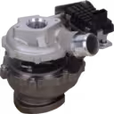 Turbosprężarka 812971-9 GTB22V widok boczny – numer części i porty dołączeniowe