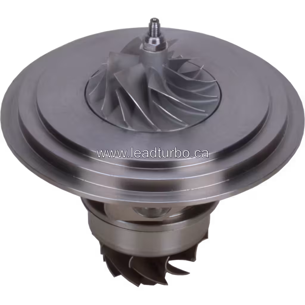 Deutz TCD2013 turbo core top view showing compressor housing and shaft