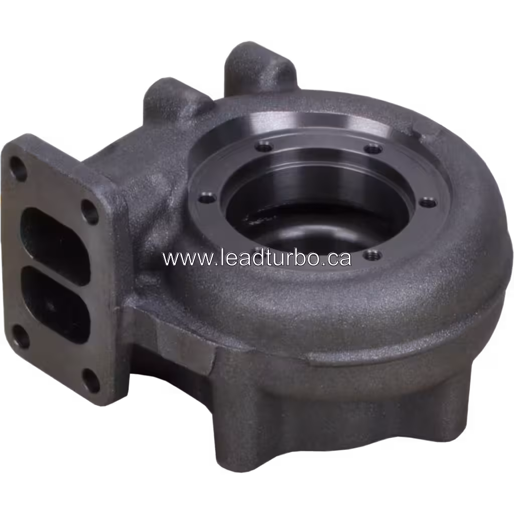 Carter Turbine 3539085 pour Turbo HX40W Cummins L360 bottom 45 degree view