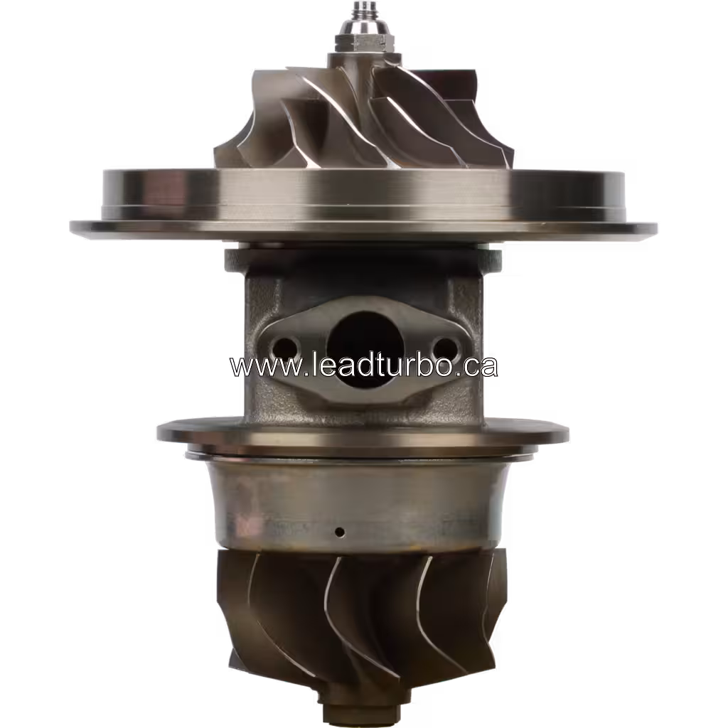 Vista frontal do Core 712371-5039 GT5002BS com roda do compressor