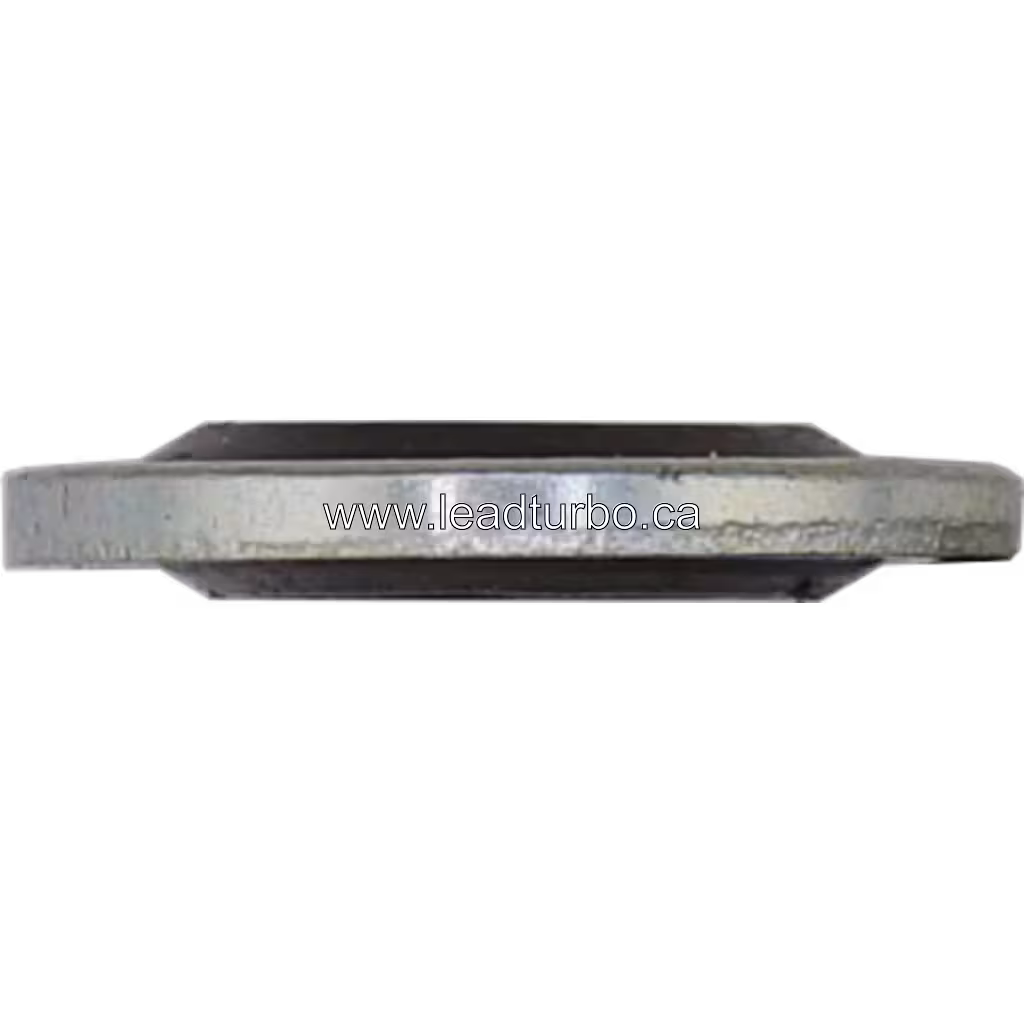 Joint de turbocompresseur J96 vue de face, anneau métallique argenté et intérieur noir