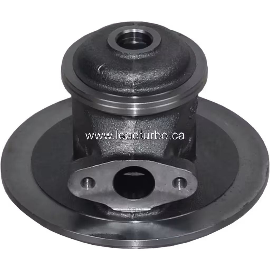 Logement de palier de turbocompresseur HX35 pour Cummins 6BTAA (Ref 4955156 BH) bottom 45 degree view