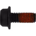 Parafuso J96 para turbocompressor com cabeça hexagonal preta e flange larga
