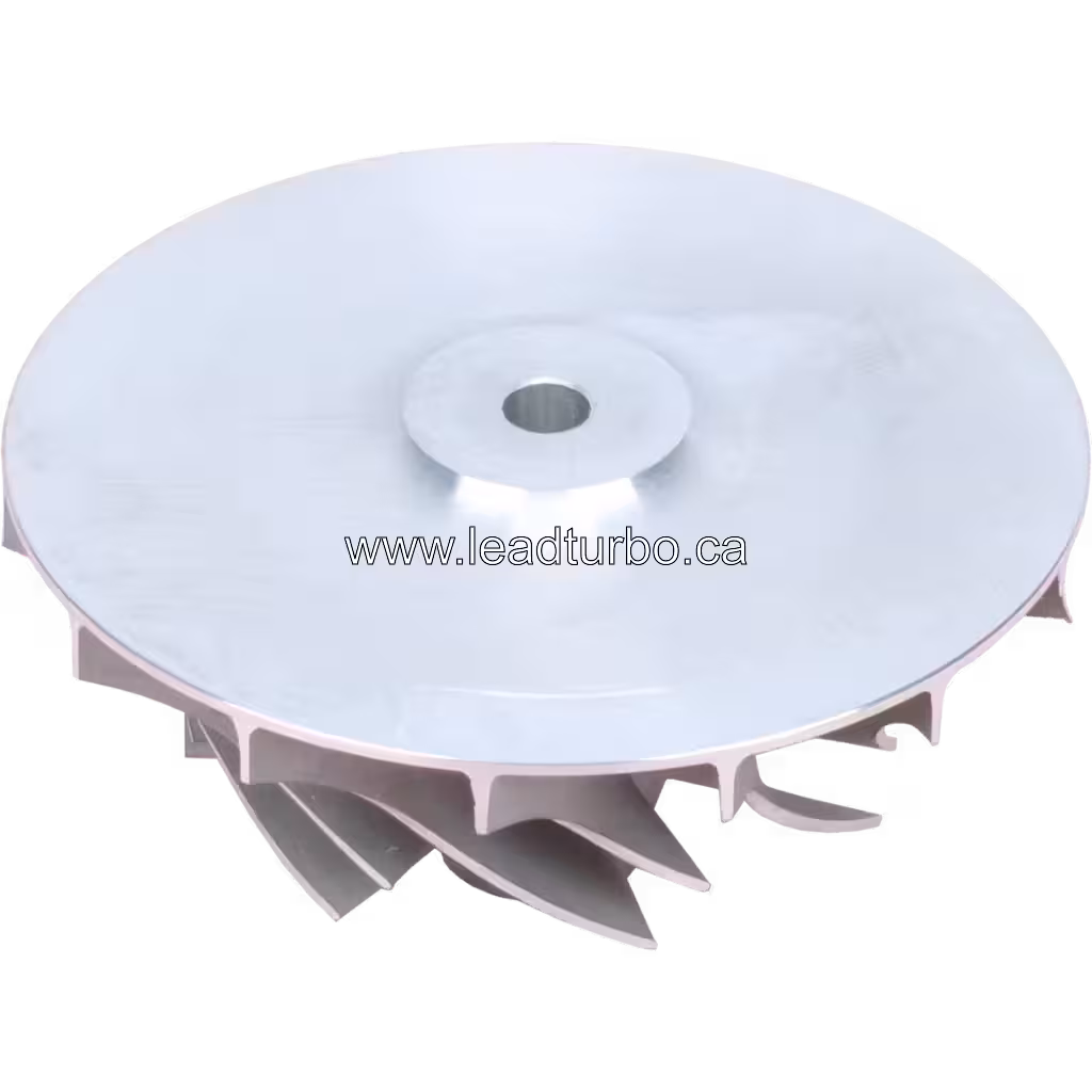 Detalhe da roda compressora turbo J96 LeadTurbo