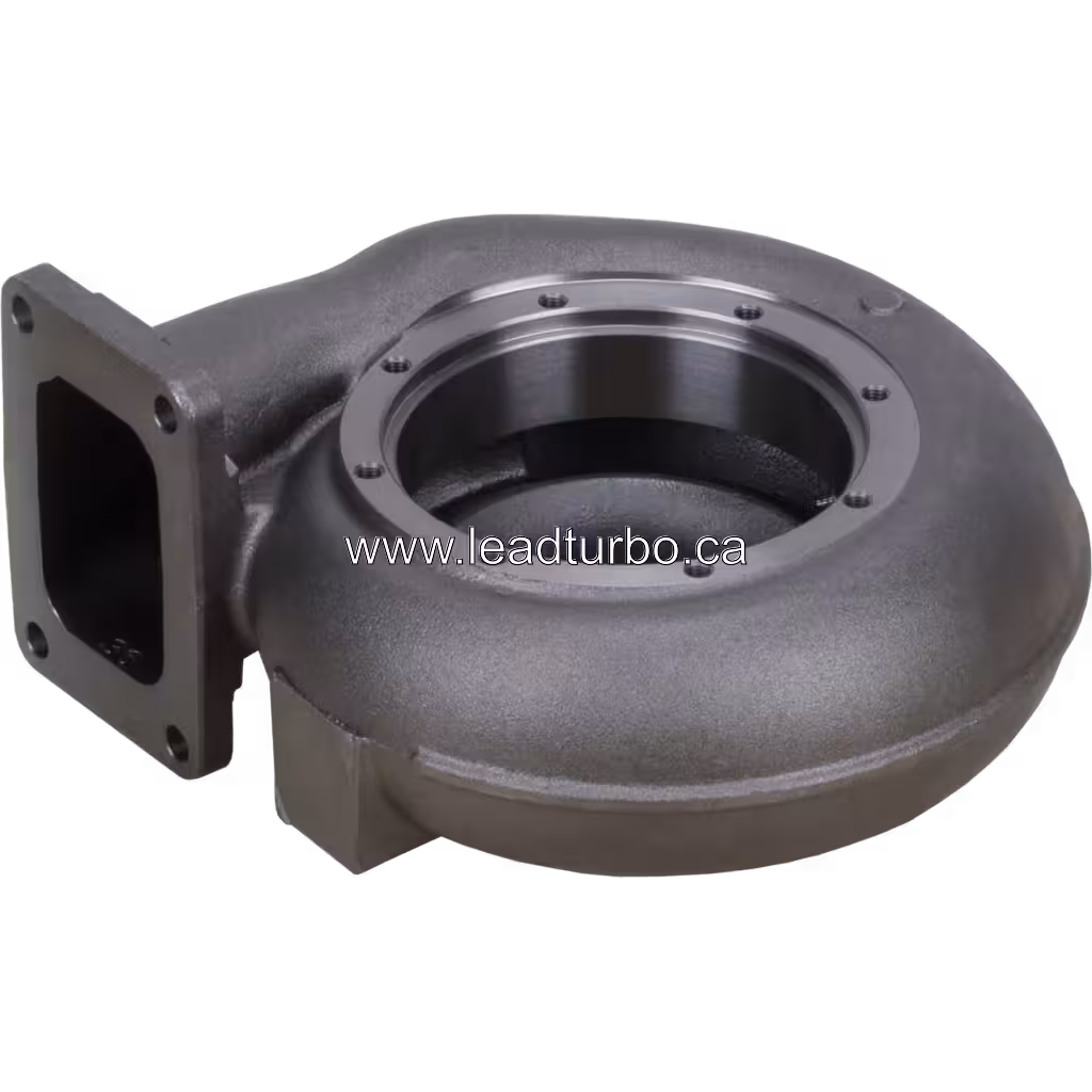Turbine Housing 3522914A von oben, vier Bohrungen am Flansch für Montage