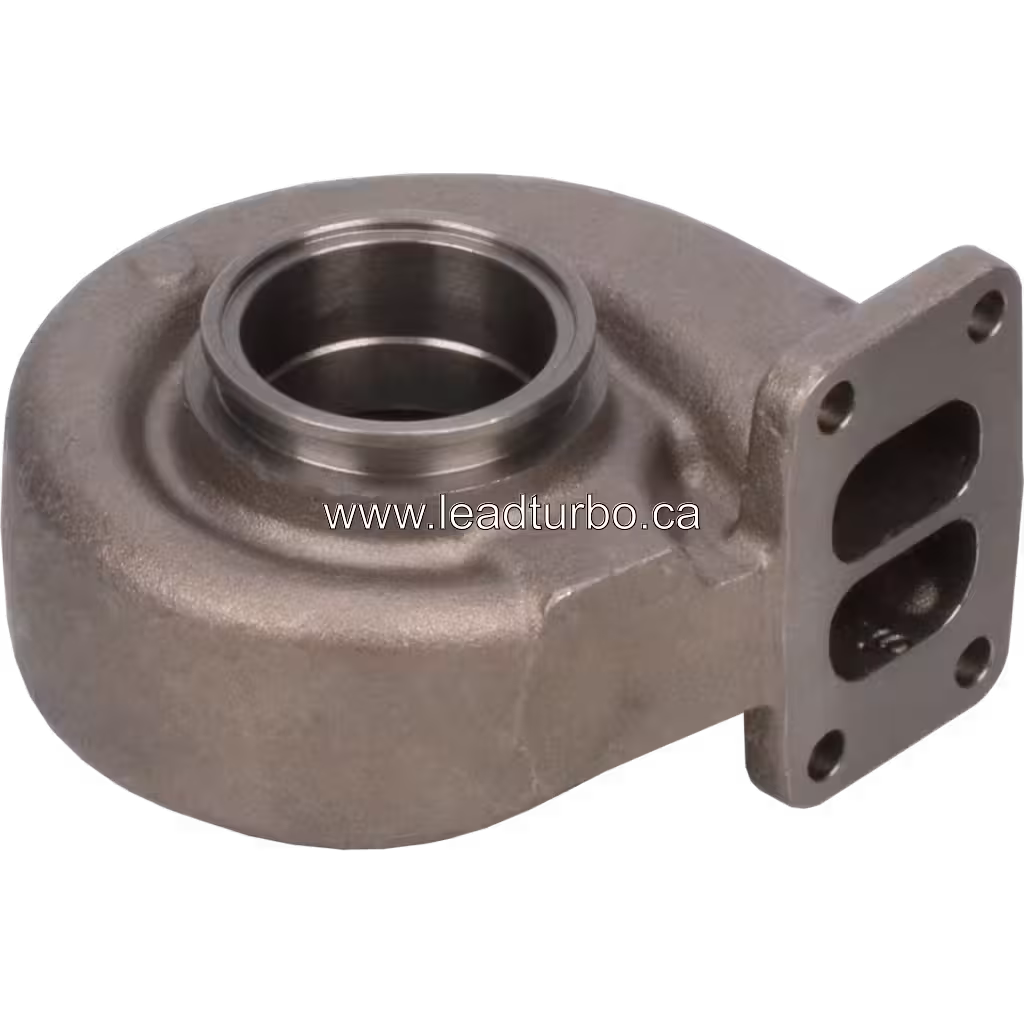 Turbine housing FOR 4040605 TH widok z góry i dołu, obudowa metalowa z otworem centralnym
