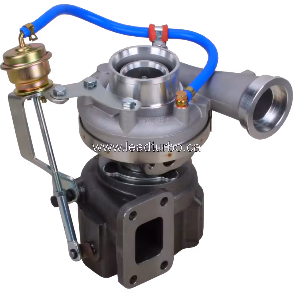 Vue du turbocompresseur Deutz TAD750VE avec bride d'admission V-band