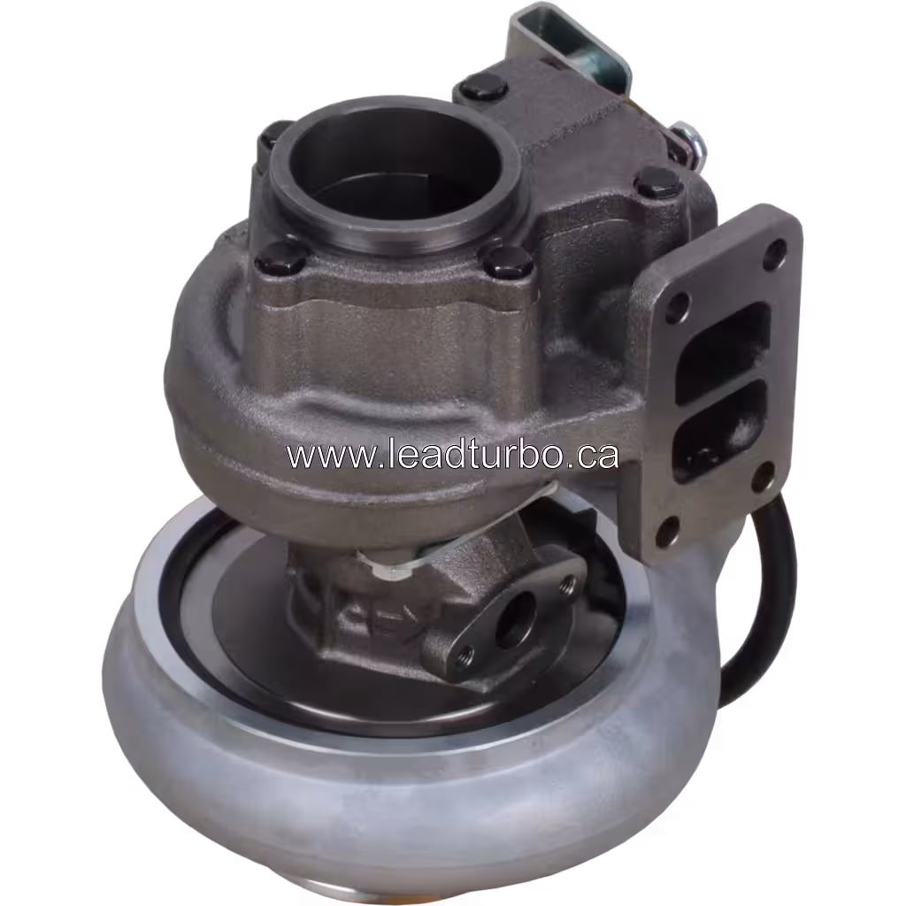 Turbocompressor HX35W 6736-81-8190 para Daewoo DH220-5 e Cummins 6BT bottom 45 degree view