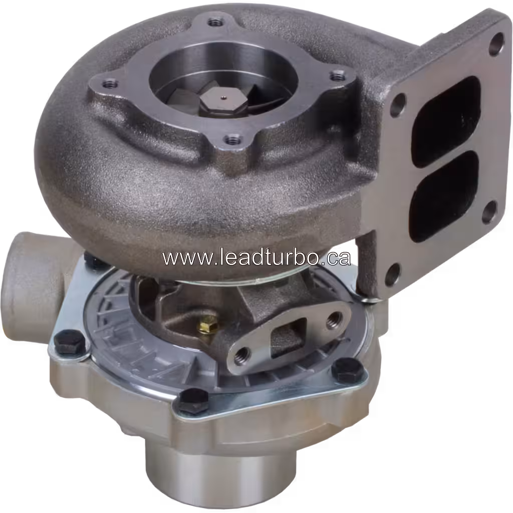 Turbosprężarka 409860-0004 TO4B28 zamiennik do Perkins ATV8 640 bottom 45 degree view