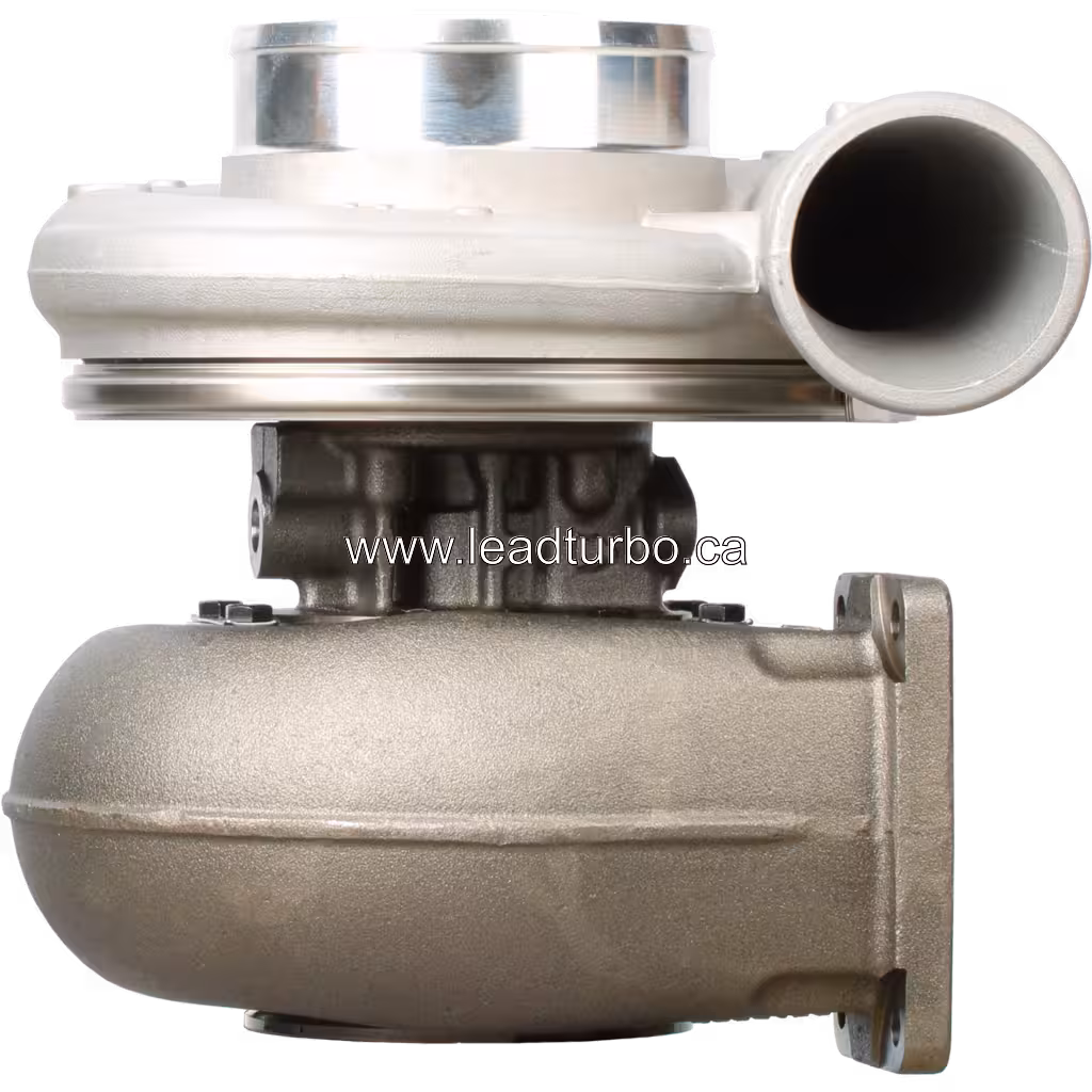 Turbosprężarka HX80 nr 3594117 widok z boku, obudowa kompresora i turbiny