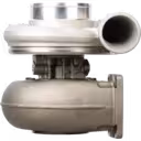Turbosprężarka HX80 nr 3594117 widok z boku, obudowa kompresora i turbiny