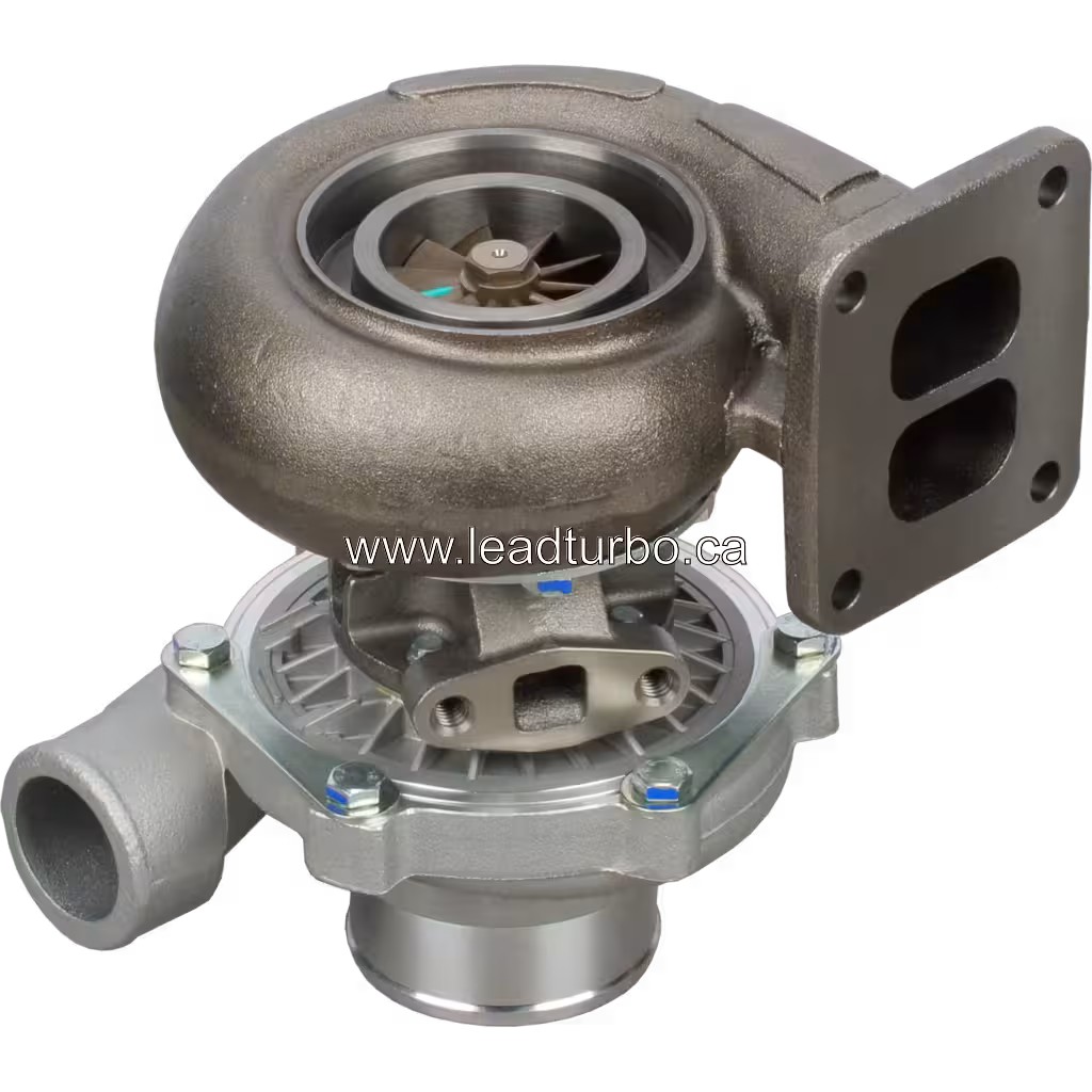 Turbosprężarka RE26120 TA3401 – zamiennik do John Deere 6359T bottom 45 degree view