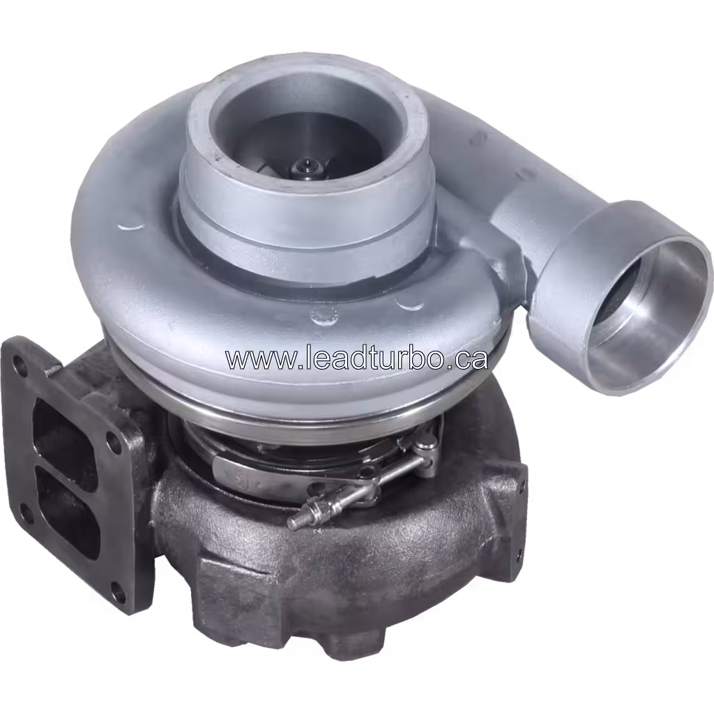 Vista replacement de turbocompresor S400 con carcasa de compresor plateada y turbina gris
