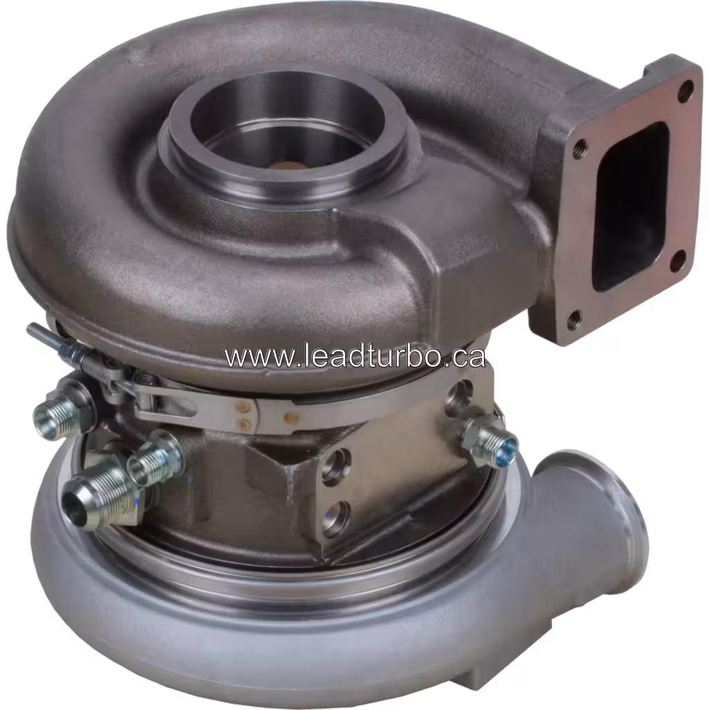 05040445160 Turbocharger HY55V para IVECO CURSOR 10 440HP bottom 45 degree view