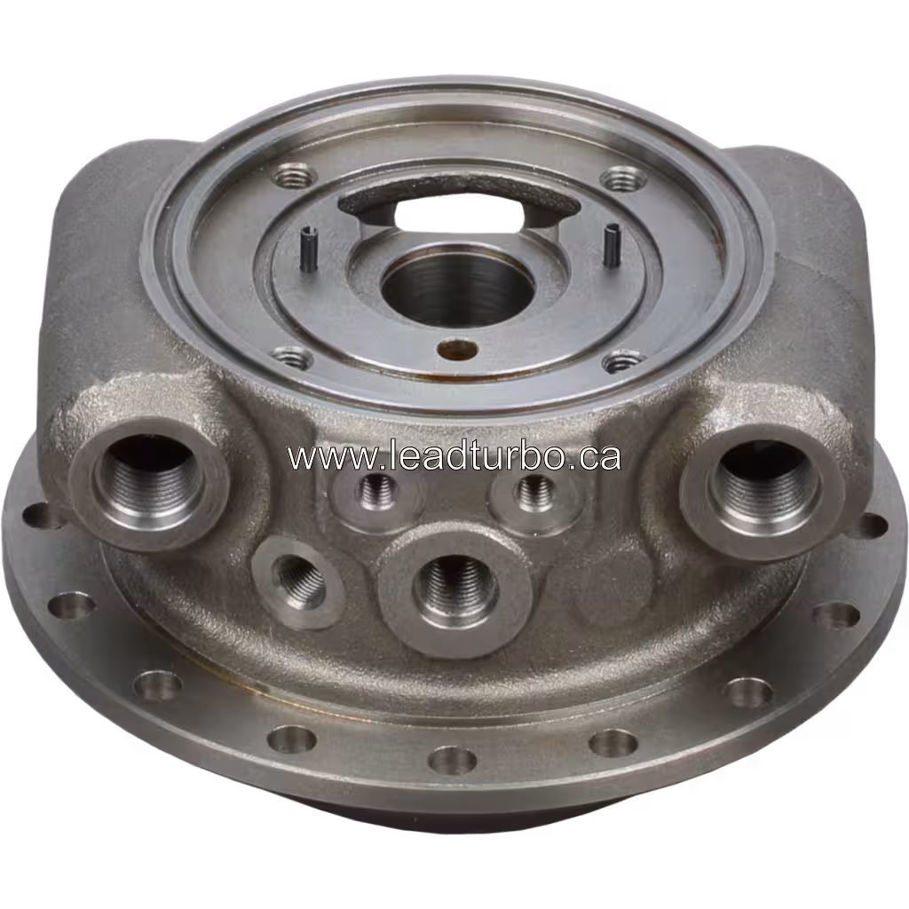 2838541 BH HX83 Bearing Housing for Cummins QSK38 Turbocharger 45 degree view