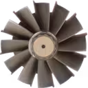 Турбіна FOR 4033120 TW HX60: фронтальний вигляд радіальних лопатей