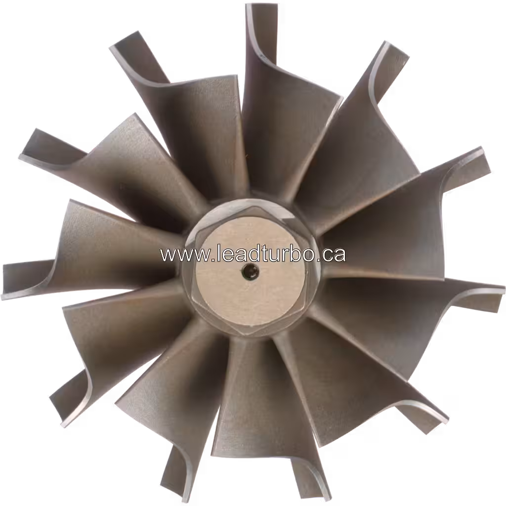 407293-0004 T18A40 Turbine Wheel for Detroit Diesel Industrial Turbocharger top view