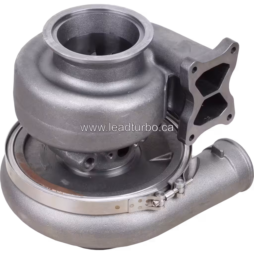 Турбокомпресор 4956104 HX83 для Cummins QSK19 700HP bottom 45 degree view