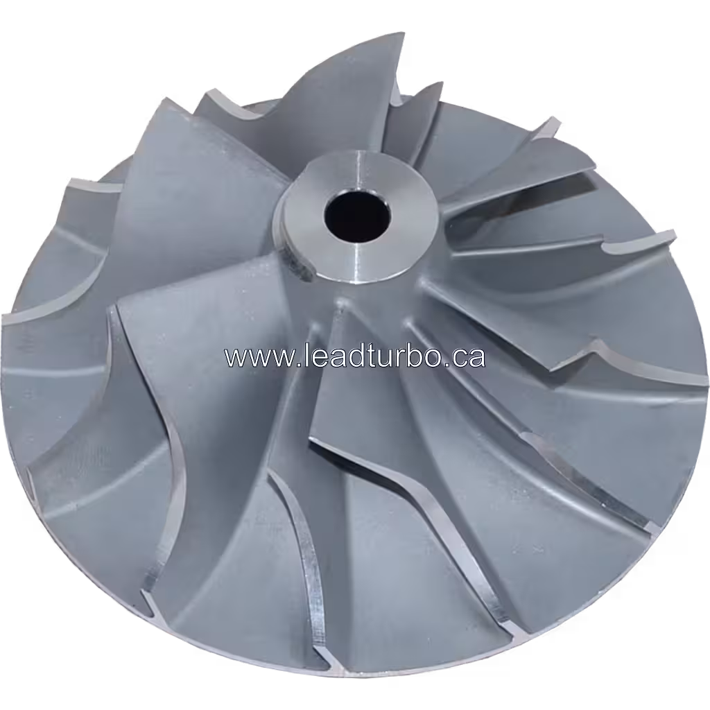 6N7960 CW Compressor Wheel for CAT 3408T 6L Turbocharger 45 degree view