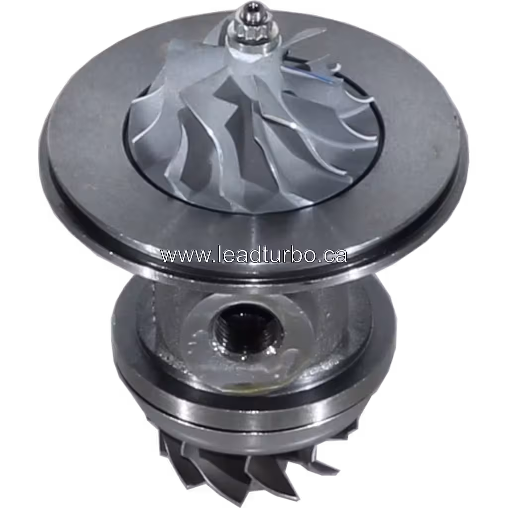 Core FOR 318279 S100 widok górny 45 stopni, koło turbinowe i kompresorowe, metaliczny wykończenie