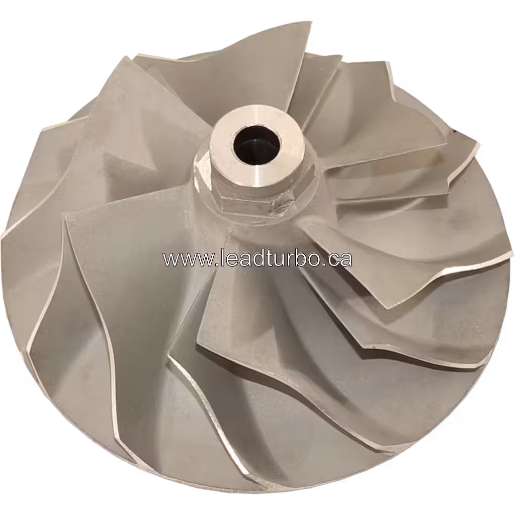 Koło sprężarki turbosprężarki GT4294 714788-0001 CW do CAT C12 45 degree view