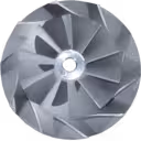 Componente de turbina: roda compressora de alumínio