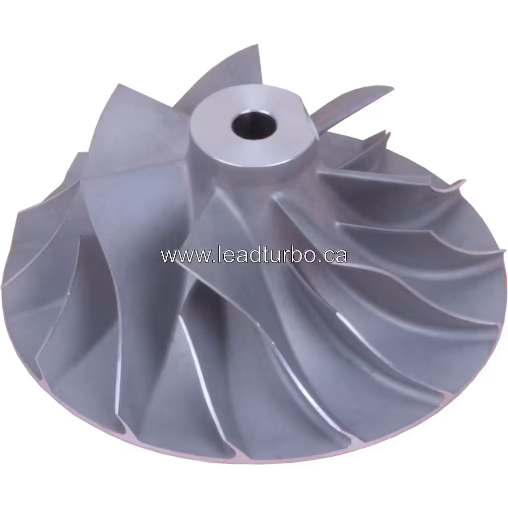 Rueda de compresor de turbocompresor vista frontal