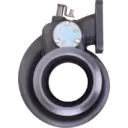 Turbine housing 3506616 HX60W avec flange d'échappement à double port et actionneur bleu