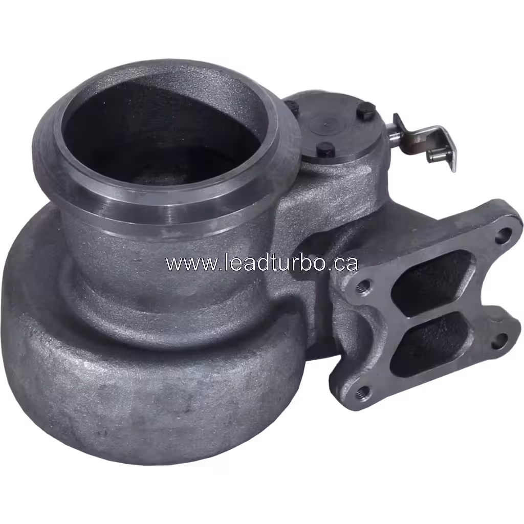 Turbine housing HX55W con actuador integrado y flange de escape