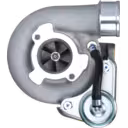 Turbocharger 17201-67010 com entradas flangeadas de escape e compressor