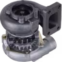 Vista lateral do turbocharger LeadTurbo para aplicações JCB