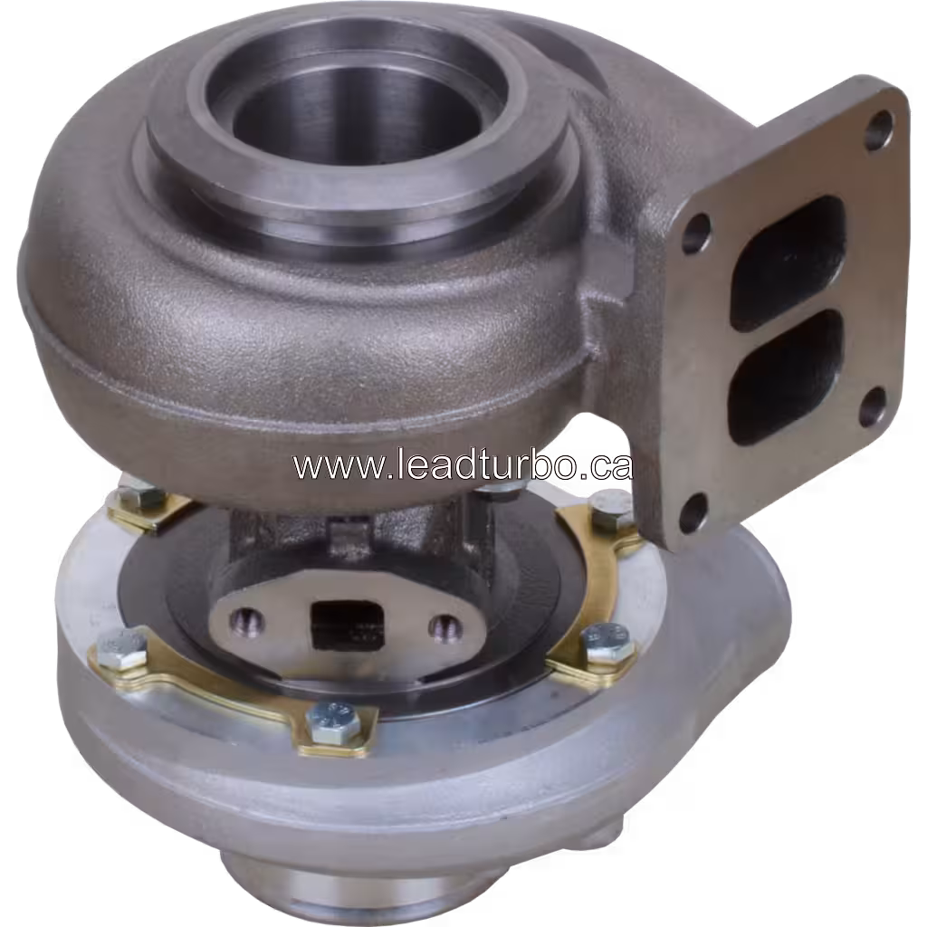 Turbocompresor 177261 S200S053, vista inferior a 45 grados con cartucho central y pernos de montaje visibles
