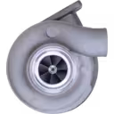 Turbocompresor 177261 S200S053 para John Deere 6068H, vista frontal con carcasa de compresor plateada y turbina oscura