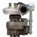 Turbocompresor 4043410 HX35W vista frontal con compresor y actuador