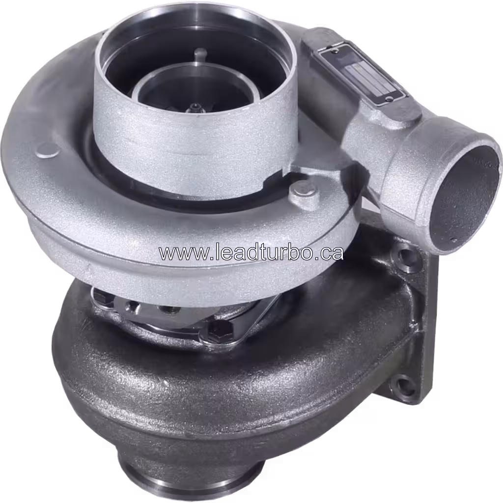 Vista lateral del turbocompresor aftermarket para maquinaria Komatsu