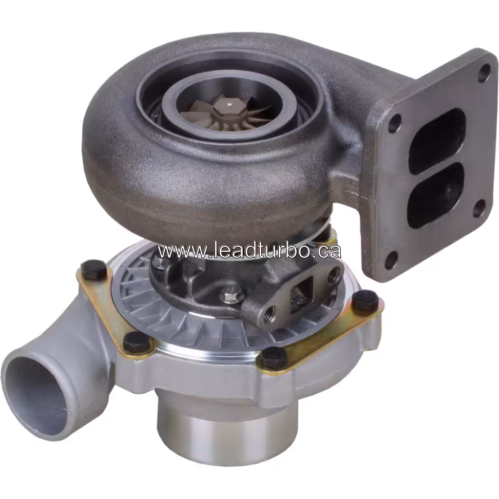 Turbocompresseur 466334-0002 TA3401 pour John Deere 300 bottom 45 degree view