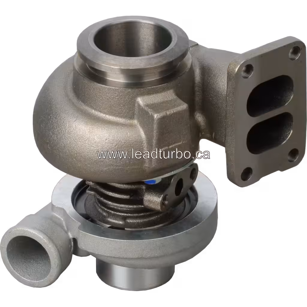 Turbocompressor 83999247 T250-01 para Ford New-Holland 7840 bottom 45 degree view