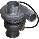 Vista lateral do turbocompressor CAT C9 210HP aftermarket