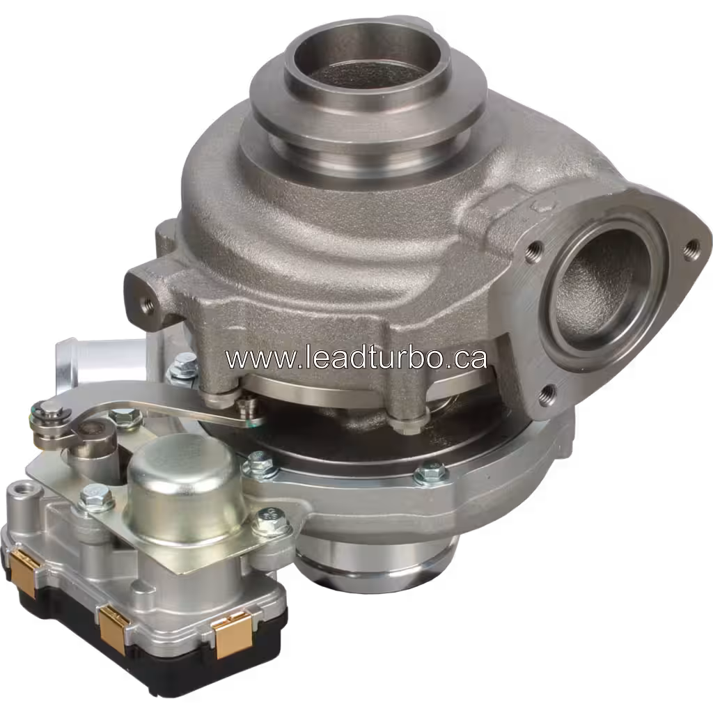 Turbosprężarka 49477-01214 TD04- zamiennik do Ford i Peugeot bottom 45 degree view