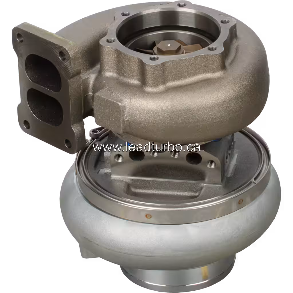 Turbosprężarka 6505-67-5040 KTR110L-F85PW – zamiennik do Komatsu HD785-7 bottom 45 degree view