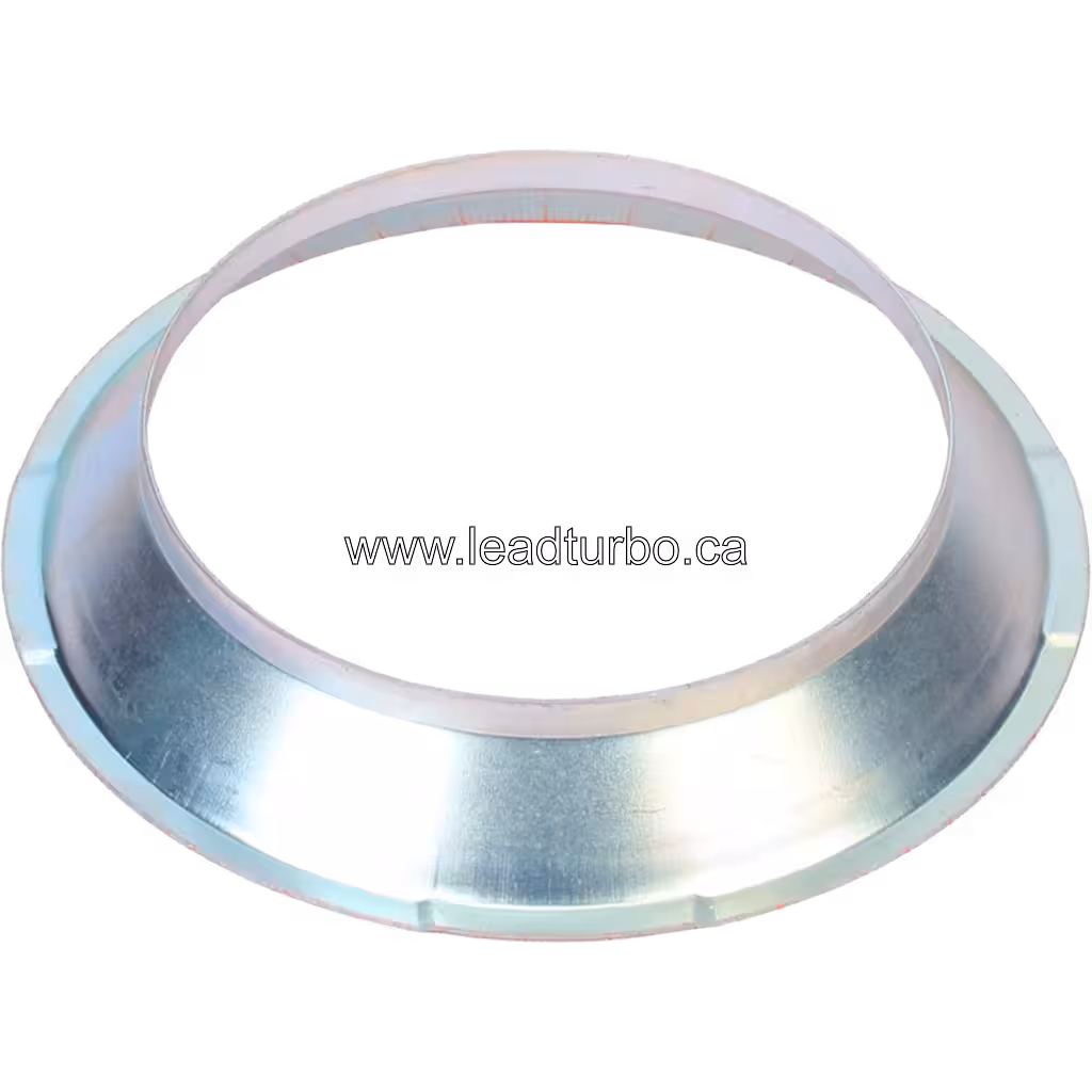 Polished metal HX82 inlet baffle top view