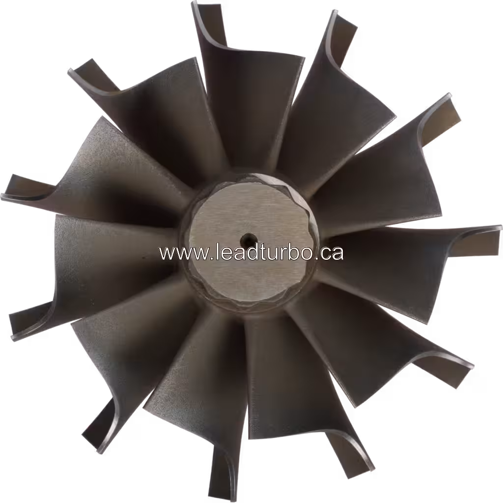 Seitenansicht des Turbine Wheel FOR 5638753 TW mit Schaft