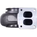 Turbine housing GT4288 703072-5003S vue de face avec flange à deux ports