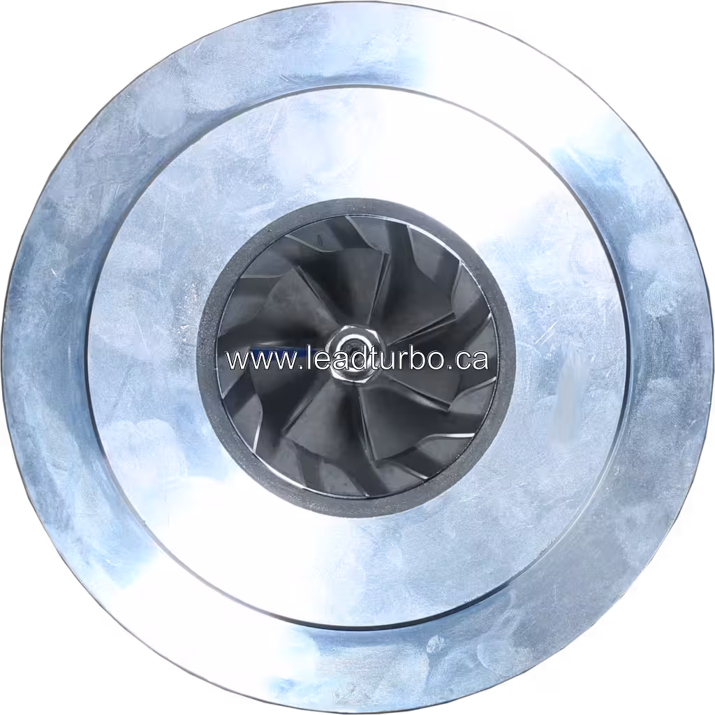 Front view of 728691-0001 GT3776S turbocharger core assembly