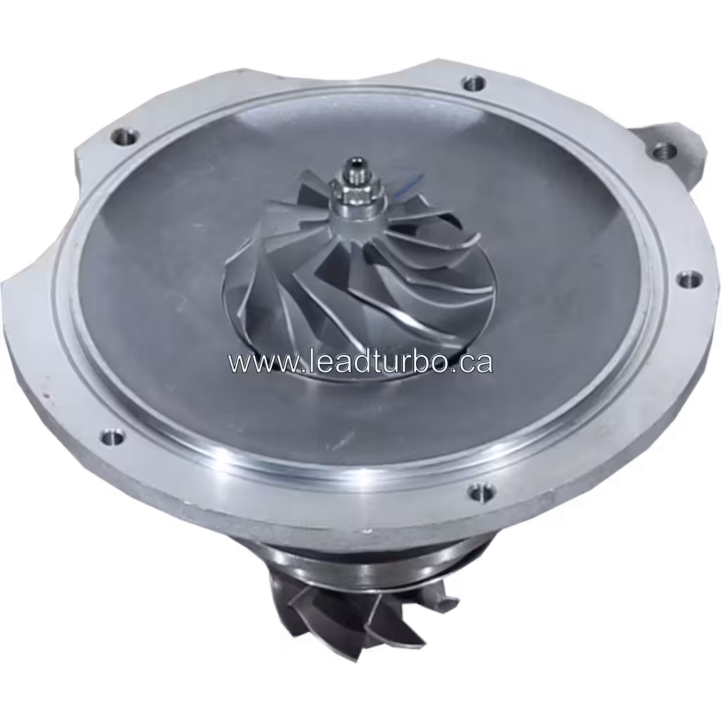 Turbolader Core FOR 8973311850 mit sichtbarer Turbine und Kompressor, 45-Grad-Ansicht