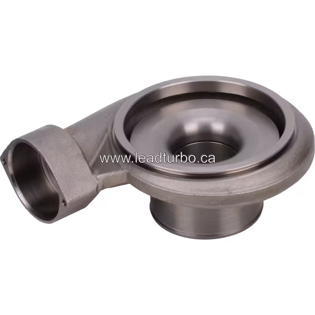 Compressor Housing 15101013010 com superfície oxidada - Vista inferior 45 graus